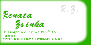 renata zsinka business card